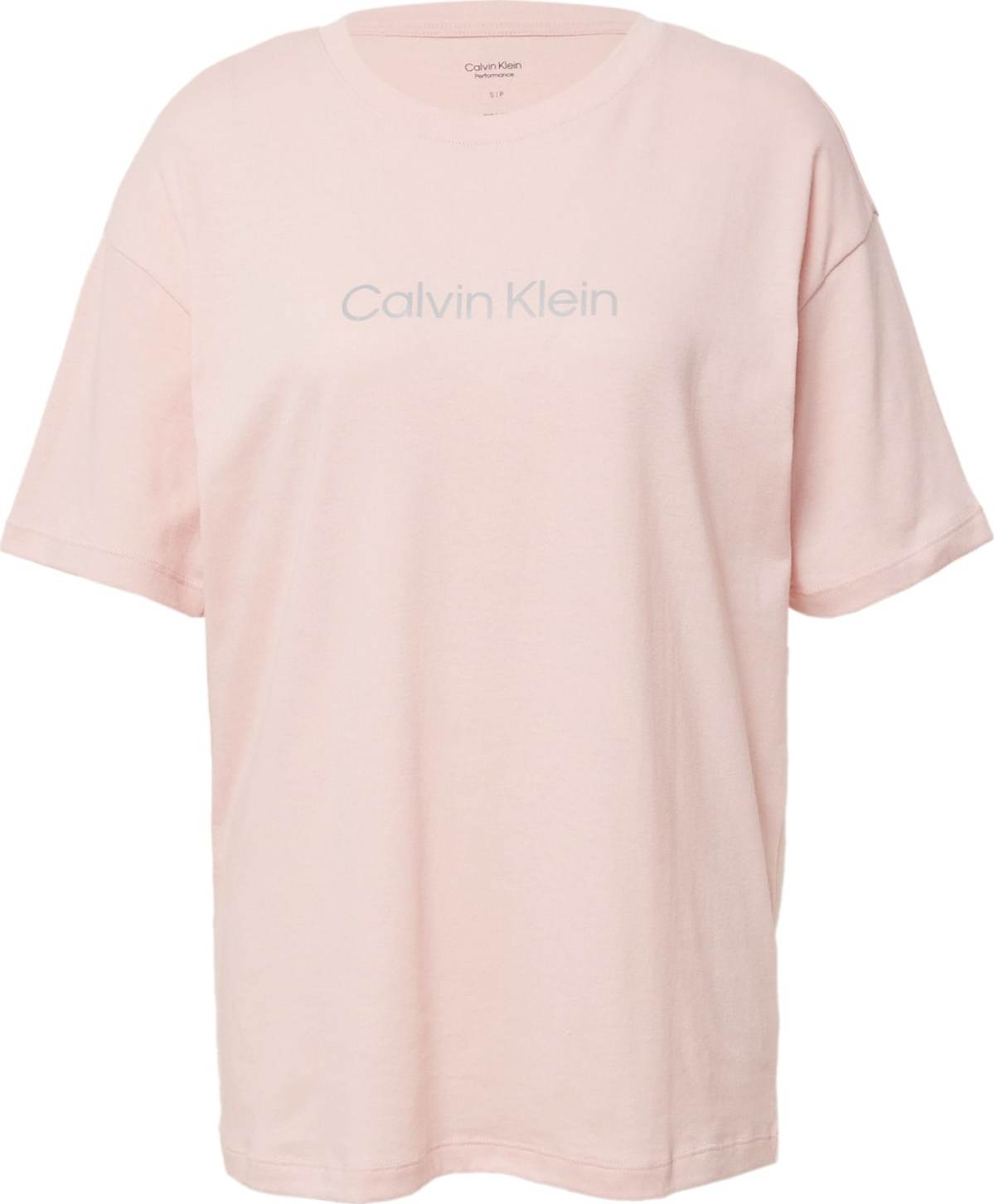 Calvin Klein Sport Funkční tričko šedá / růžová