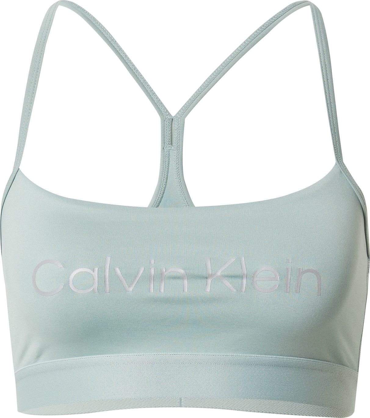 Calvin Klein Sport Sportovní podprsenka světle šedá / pastelově zelená