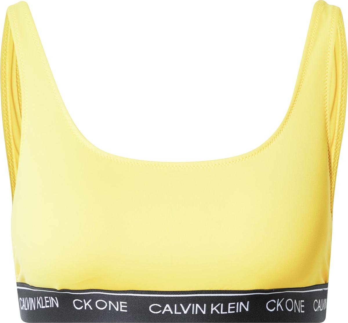 Calvin Klein Swimwear Horní díl plavek žlutá / černá / bílá