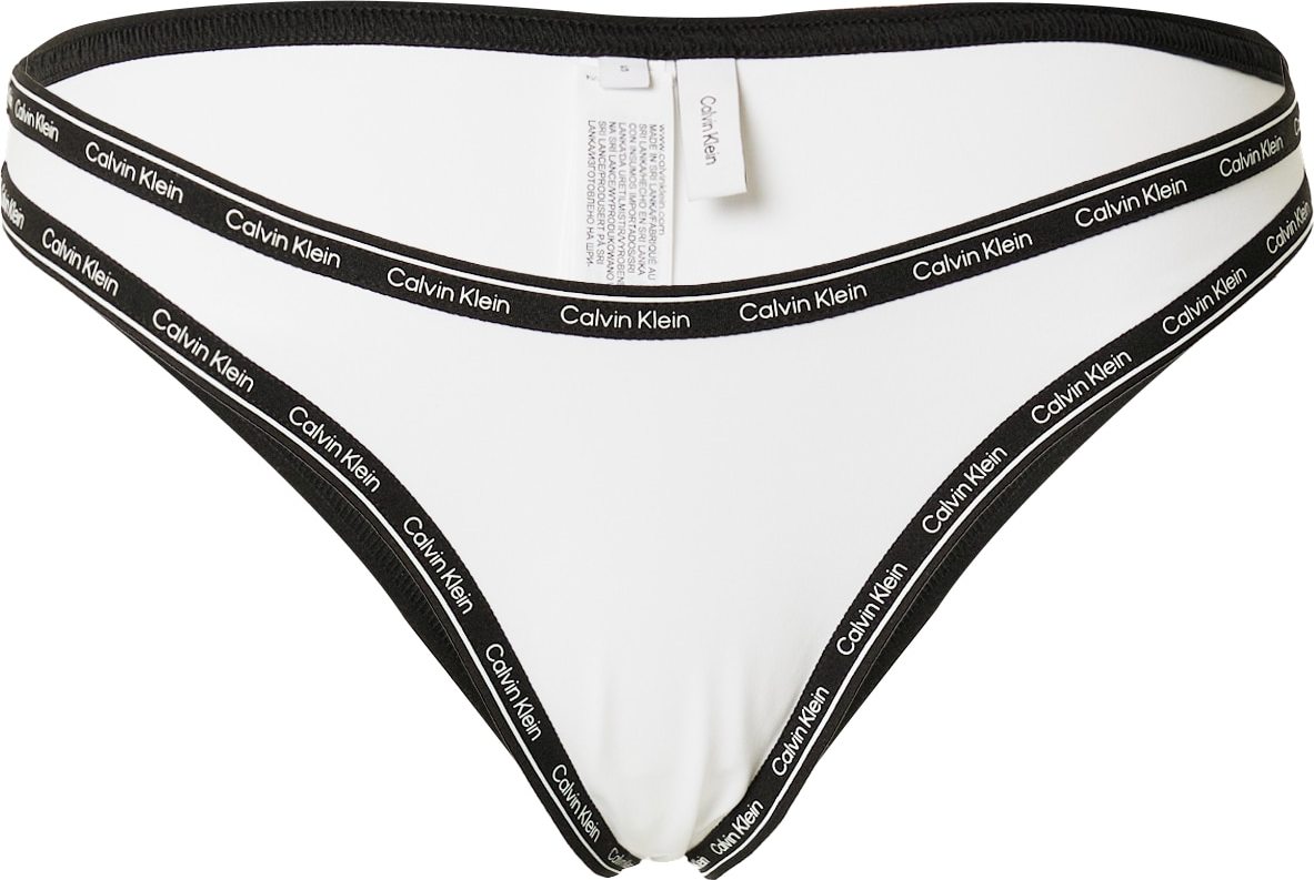 Calvin Klein Swimwear Spodní díl plavek černá / bílá