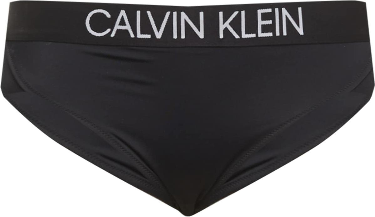 Calvin Klein Swimwear Spodní díl plavek černá / bílá