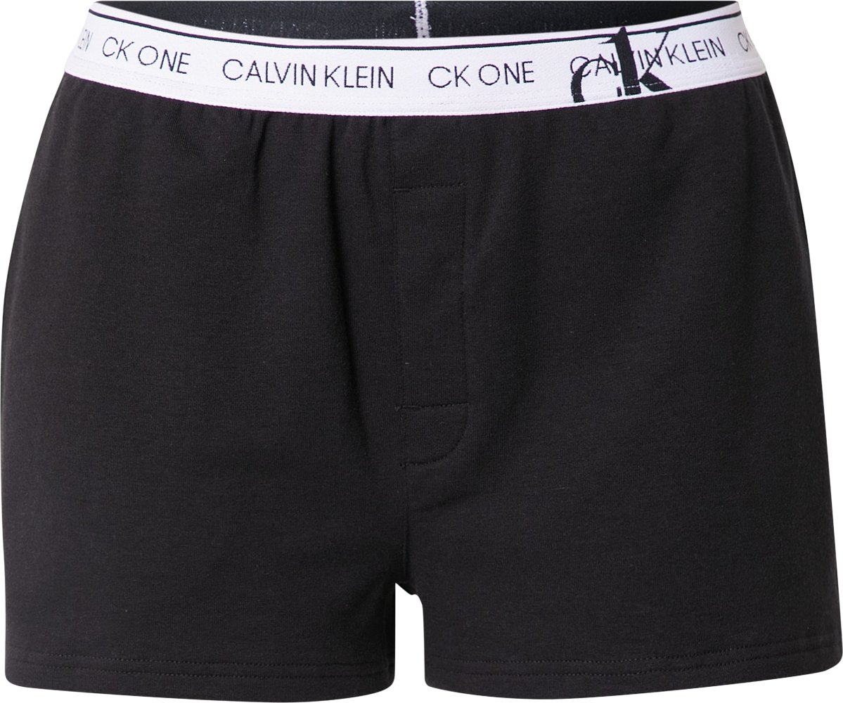 Calvin Klein Underwear Pyžamové kalhoty černá / bílá