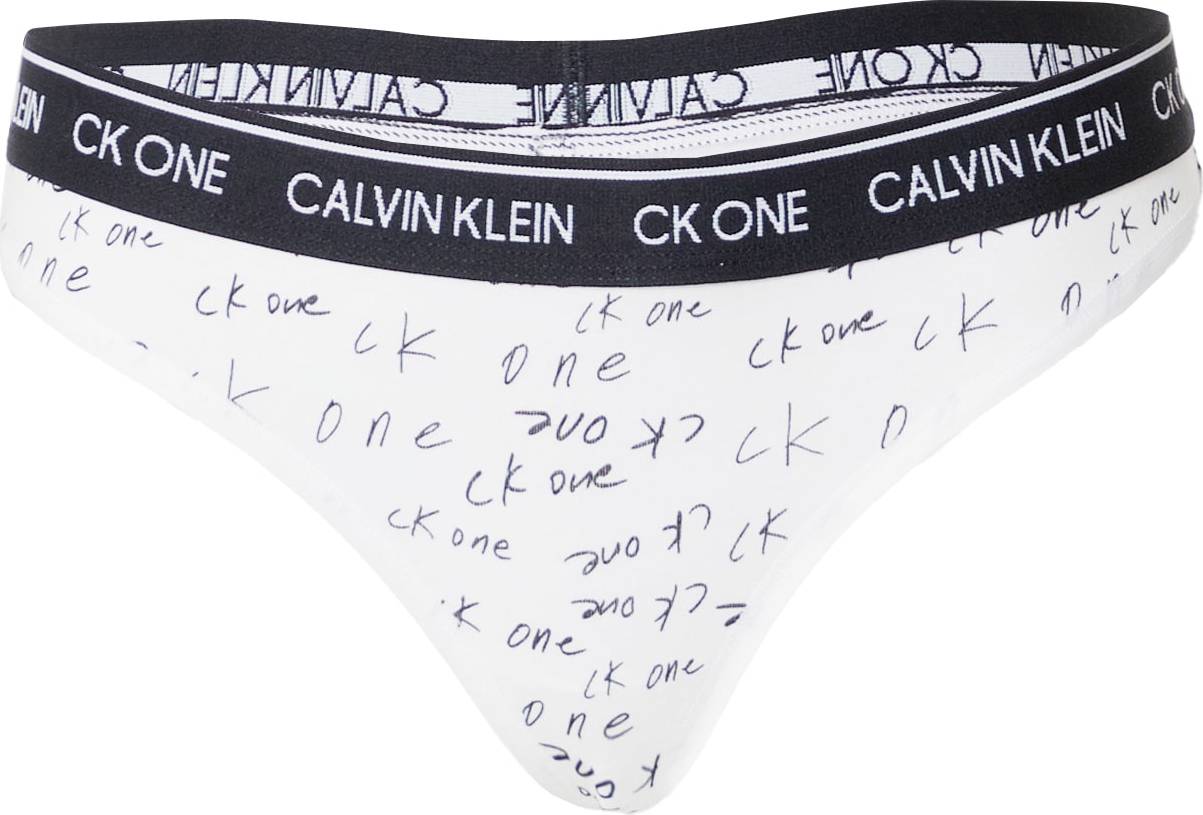 Calvin Klein Underwear Tanga černá / bílá