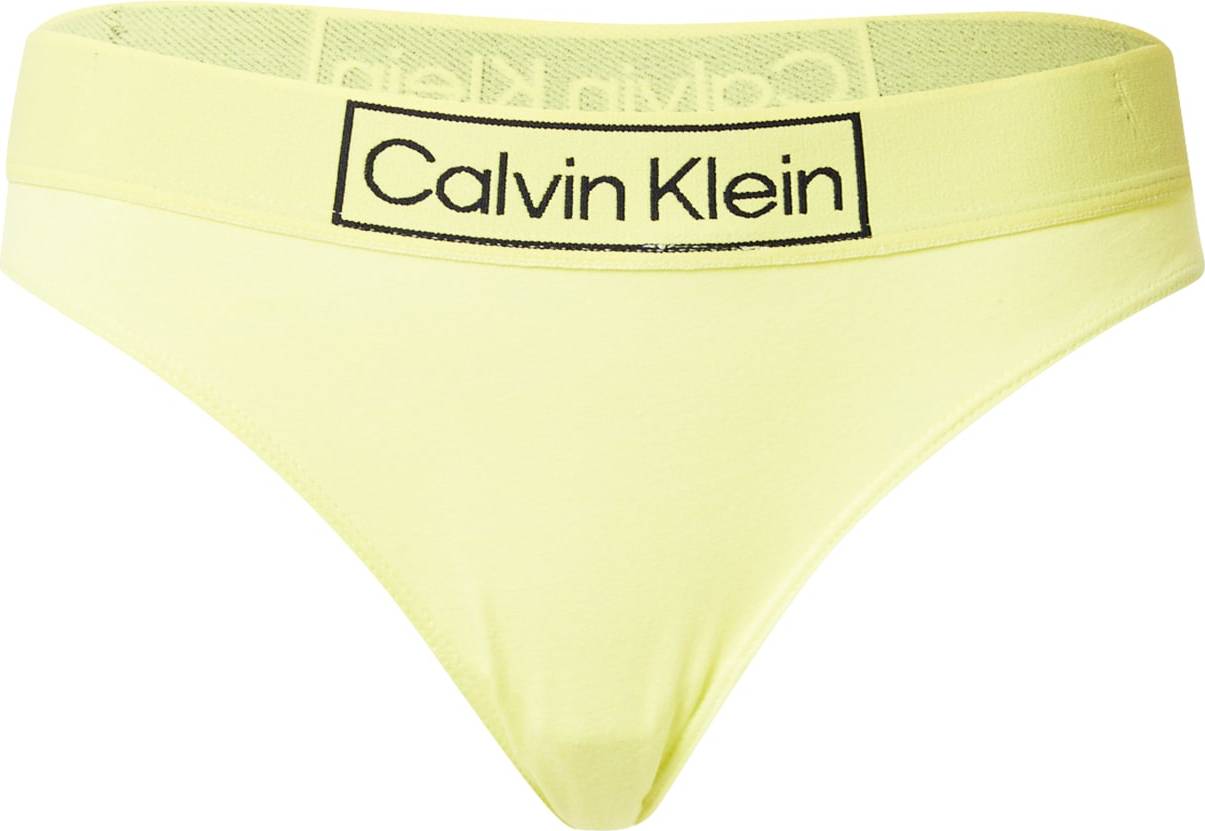 Calvin Klein Underwear Tanga citronová / černá