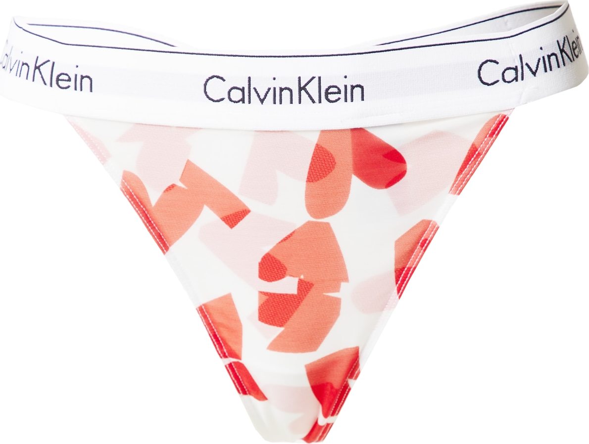 Calvin Klein Underwear Tanga námořnická modř / oranžová / červená / bílá