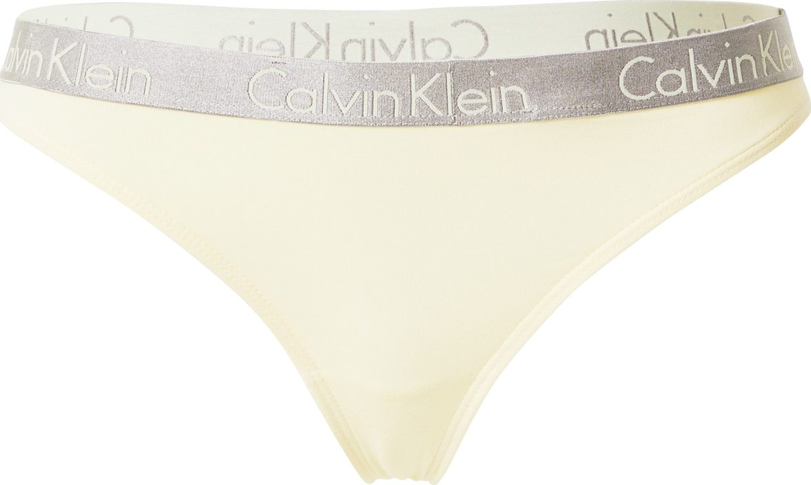 Calvin Klein Underwear Tanga 'RADIANT' žlutá / stříbrně šedá