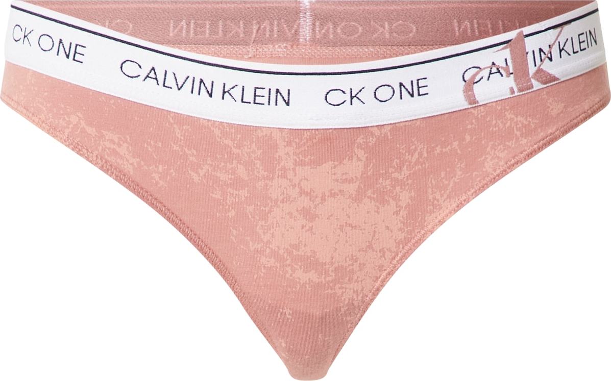 Calvin Klein Underwear Tanga růžová / černá / bílá