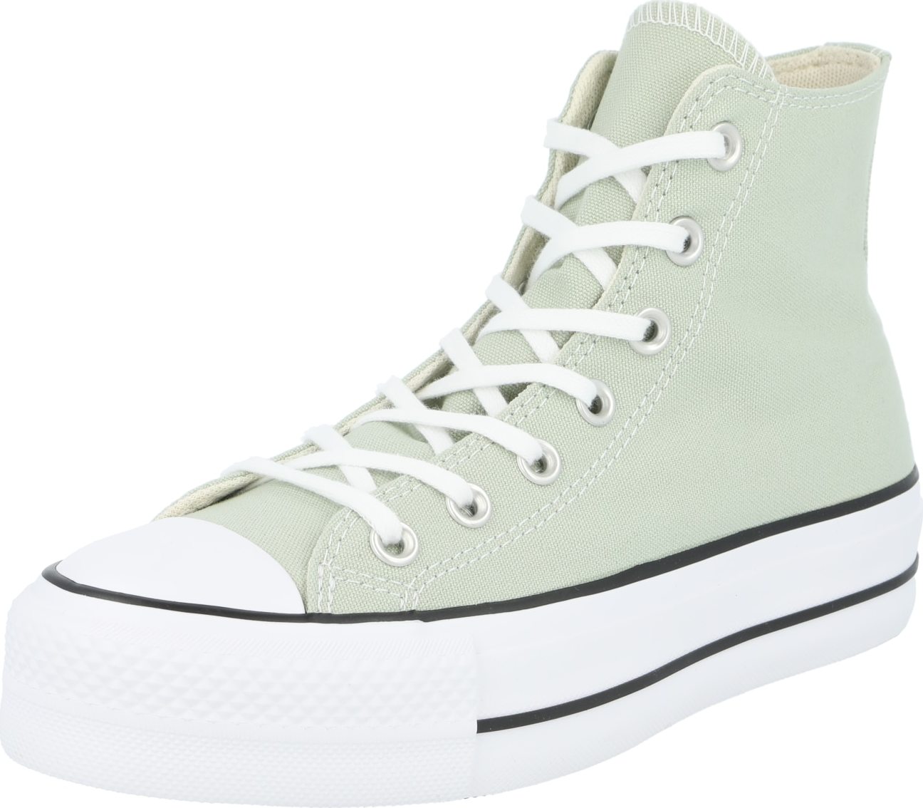 CONVERSE Kotníkové tenisky 'CHUCK TAYLOR ALL STAR LIFT PLATFORM SEASONAL' světle zelená