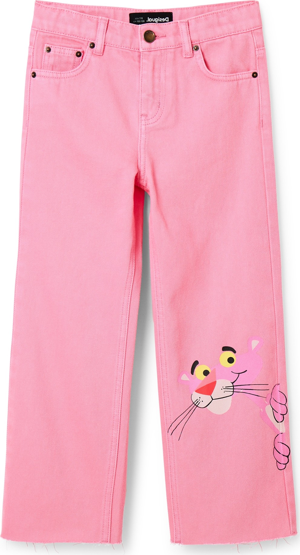 Desigual Džíny 'PINK PANTHER' žlutá / růžová / černá / bílá