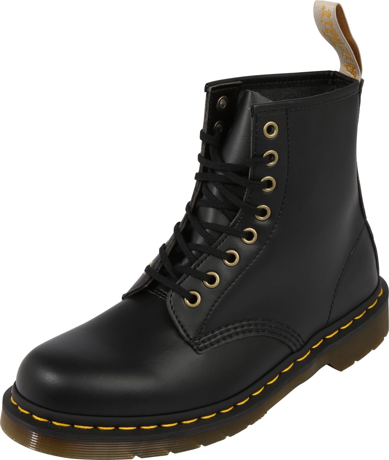 Dr. Martens Šněrovací boty 'Vegan' žlutá / černá