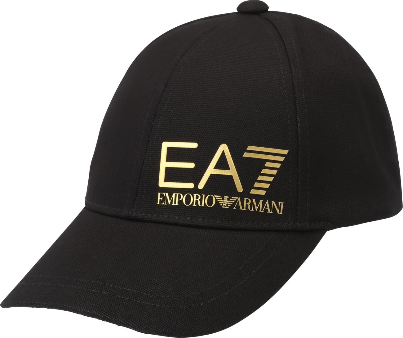 EA7 Emporio Armani Kšiltovka zlatá / černá