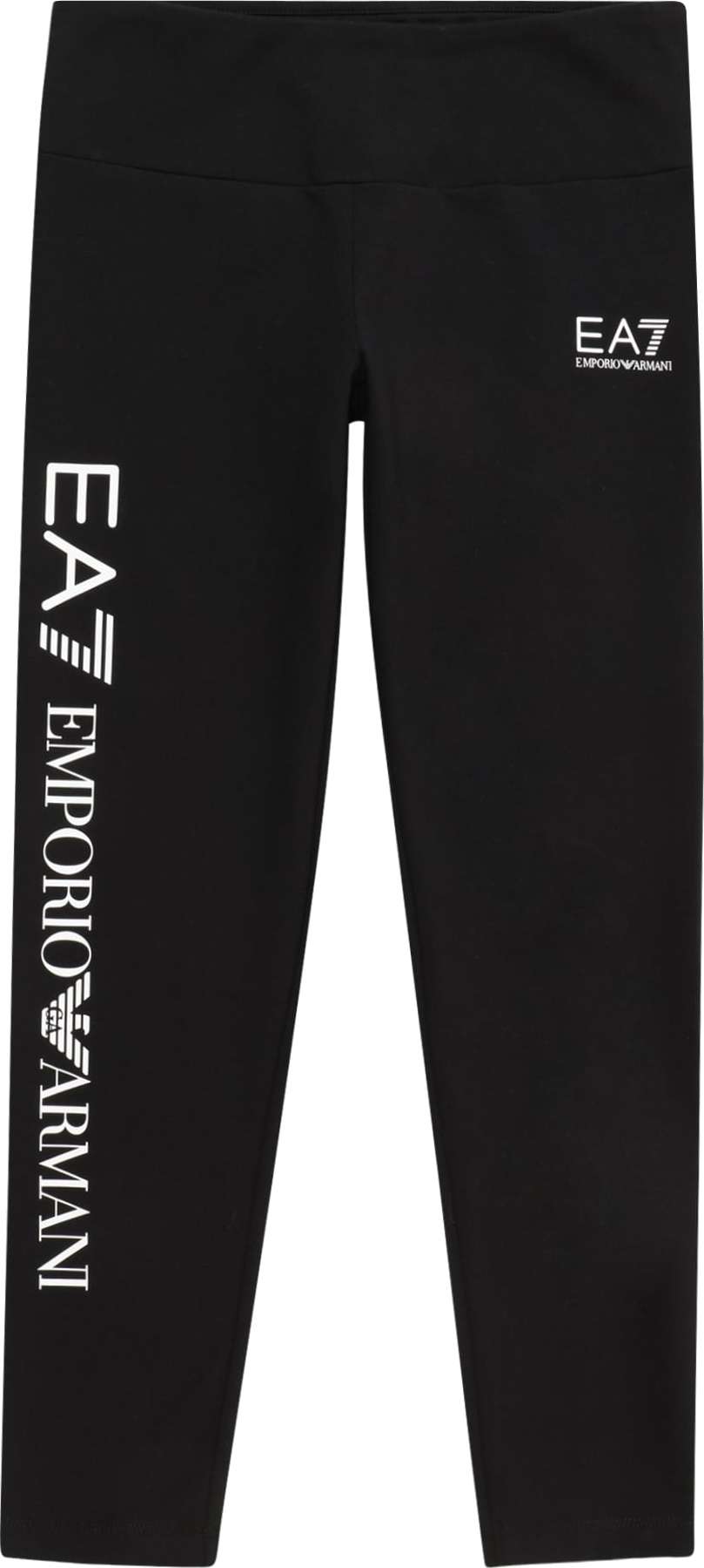 EA7 Emporio Armani Legíny černá / bílá