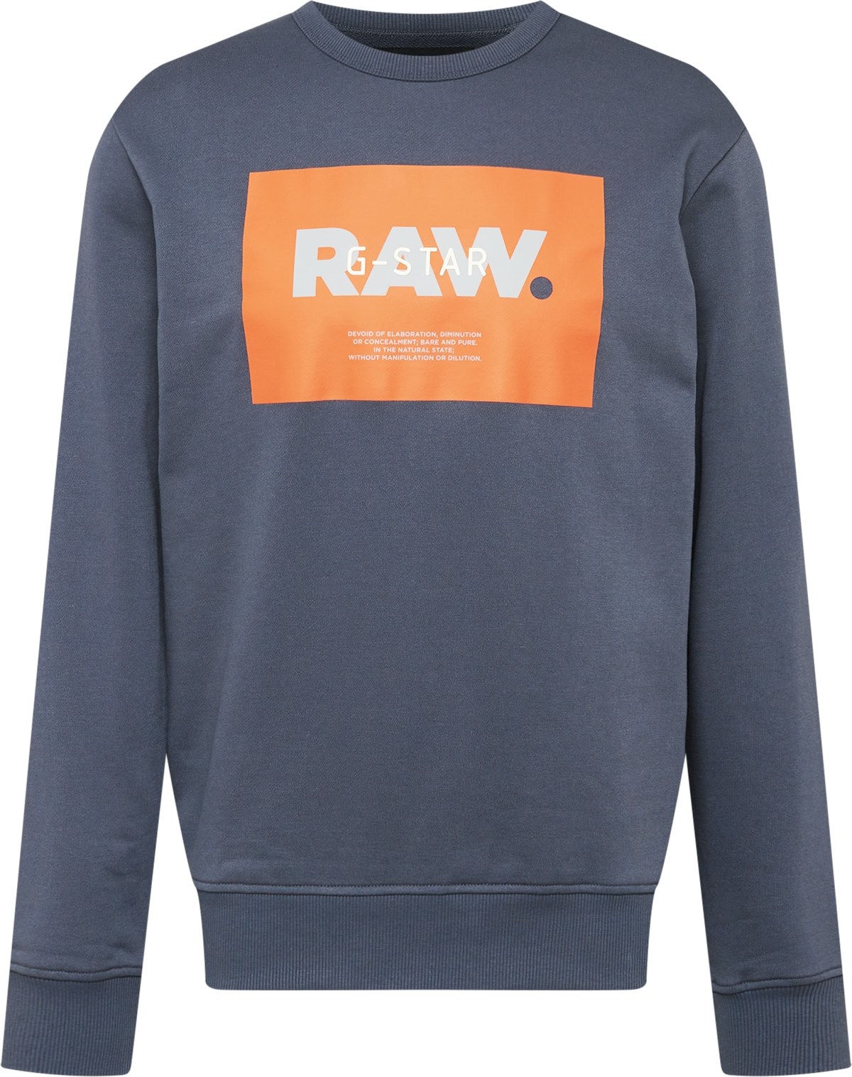 G-Star RAW Mikina chladná modrá / oranžová / bílá