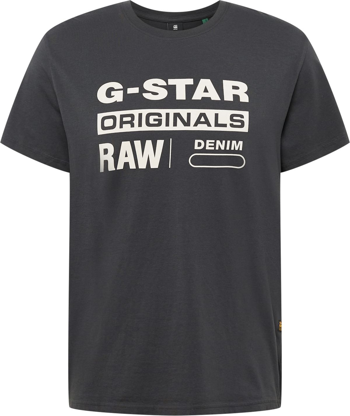 G-Star RAW Tričko tmavě šedá / bílá