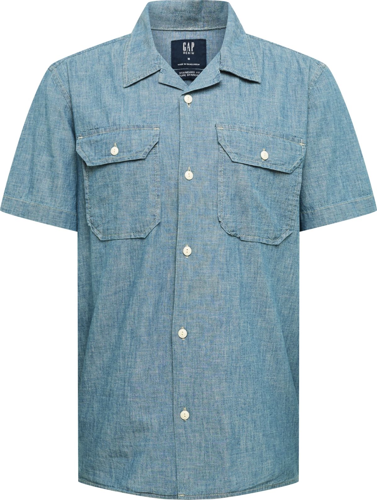 GAP Košile 'SS CHAMBRAY CAMP BLUE' modrá