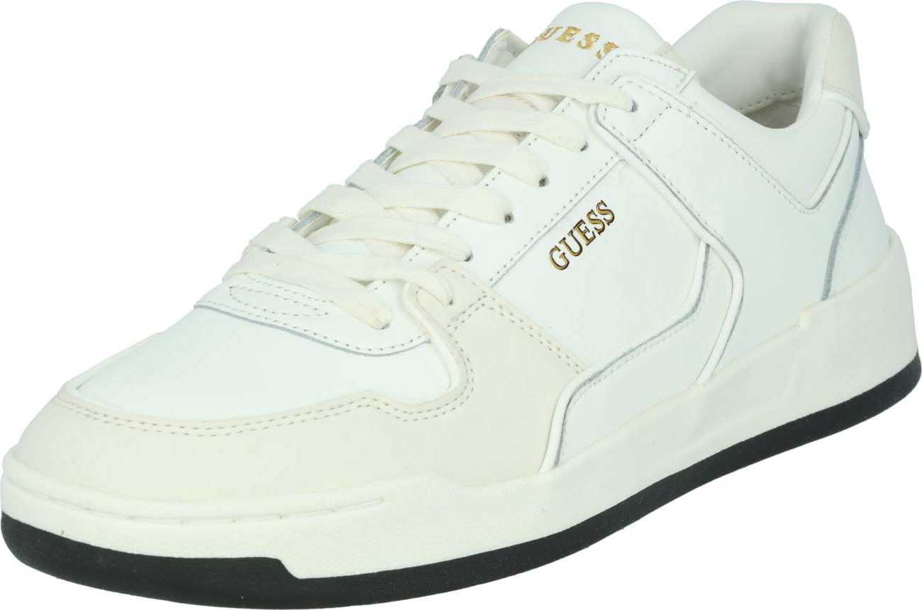 GUESS Tenisky 'Vicenza' zlatá / bílá / offwhite