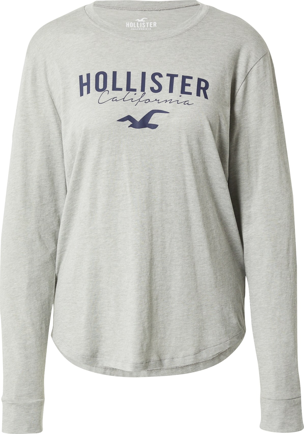 HOLLISTER Tričko námořnická modř / šedá