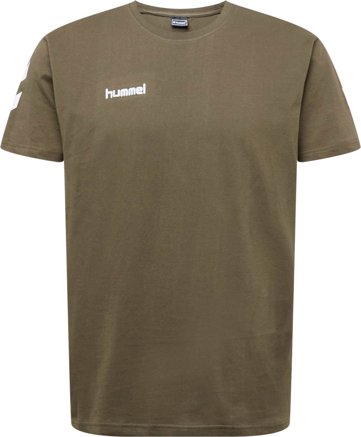 Hummel Funkční tričko khaki / bílá