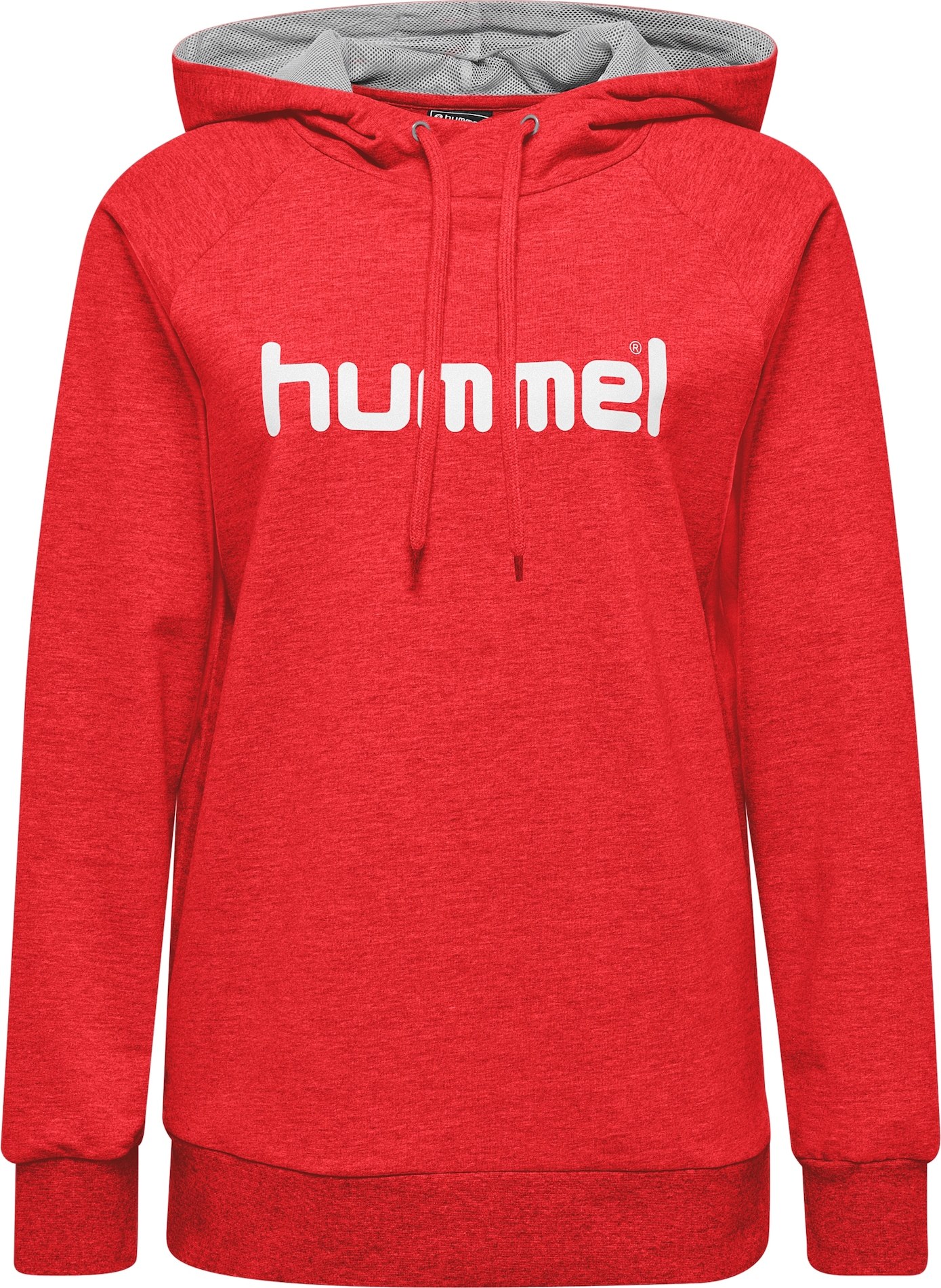 Hummel Sportovní mikina šedý melír / červená / bílá