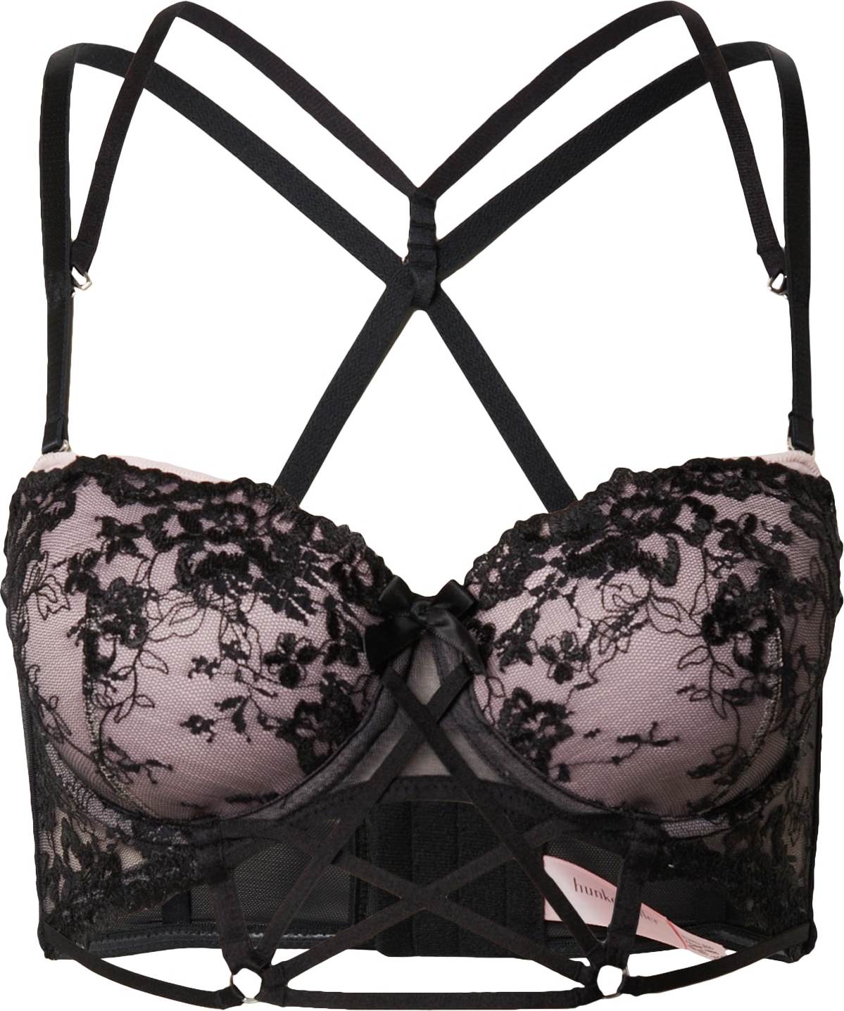 Hunkemöller Podprsenka 'Luna' světle růžová / černá