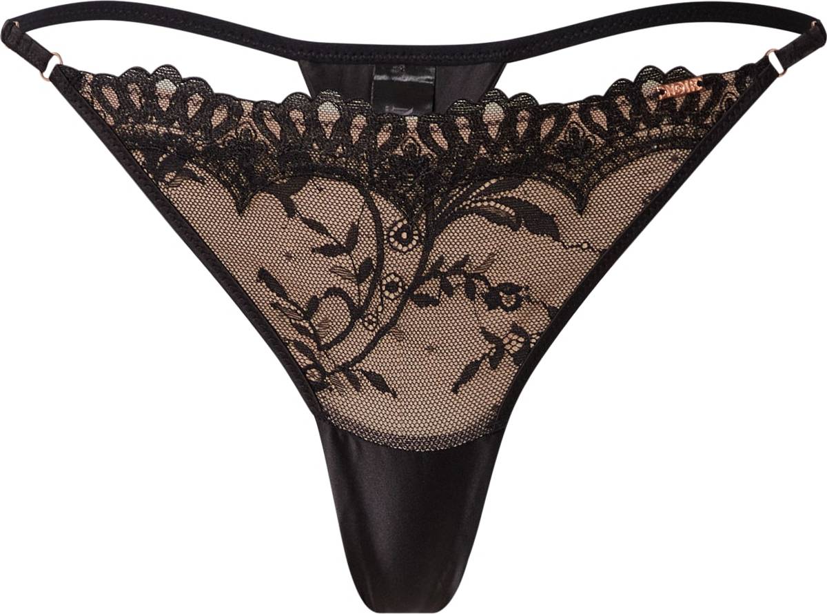 Hunkemöller Tanga 'Helena' režná / černá