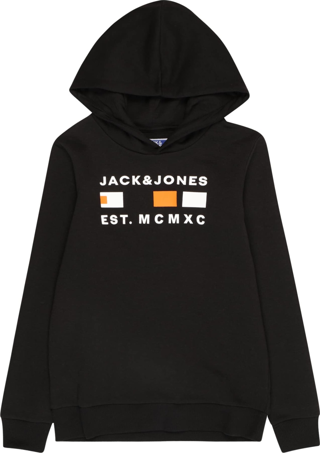 Jack & Jones Junior Mikina 'FREDDIE' oranžová / černá / bílá