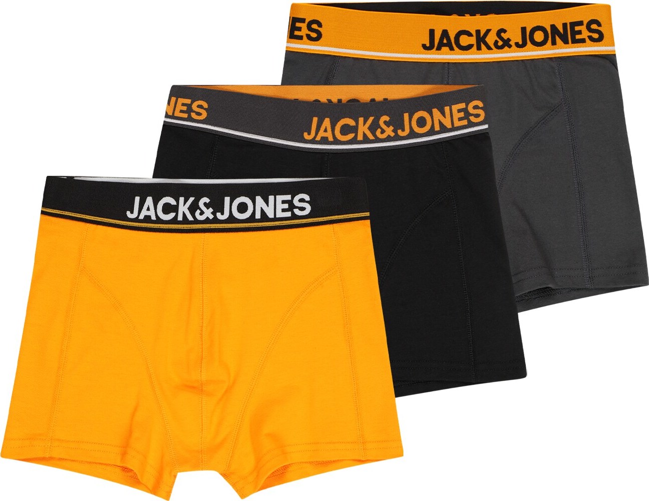 Jack & Jones Junior Spodní prádlo tmavě šedá / oranžová / černá / bílá