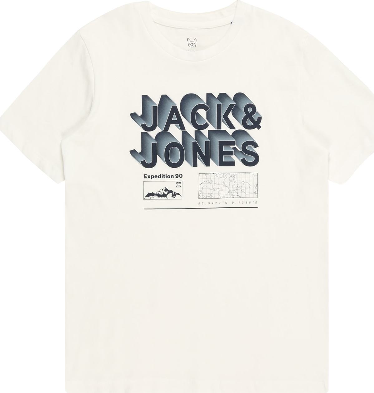 Jack & Jones Junior Tričko námořnická modř / chladná modrá / bílá