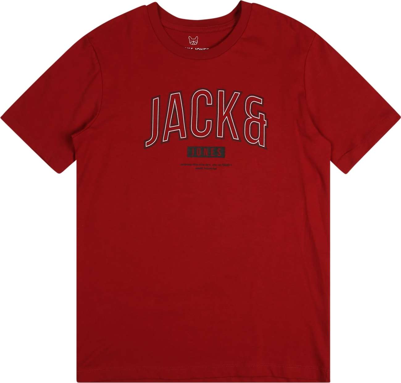 Jack & Jones Junior Tričko 'Thomas' krvavě červená / černá / bílá