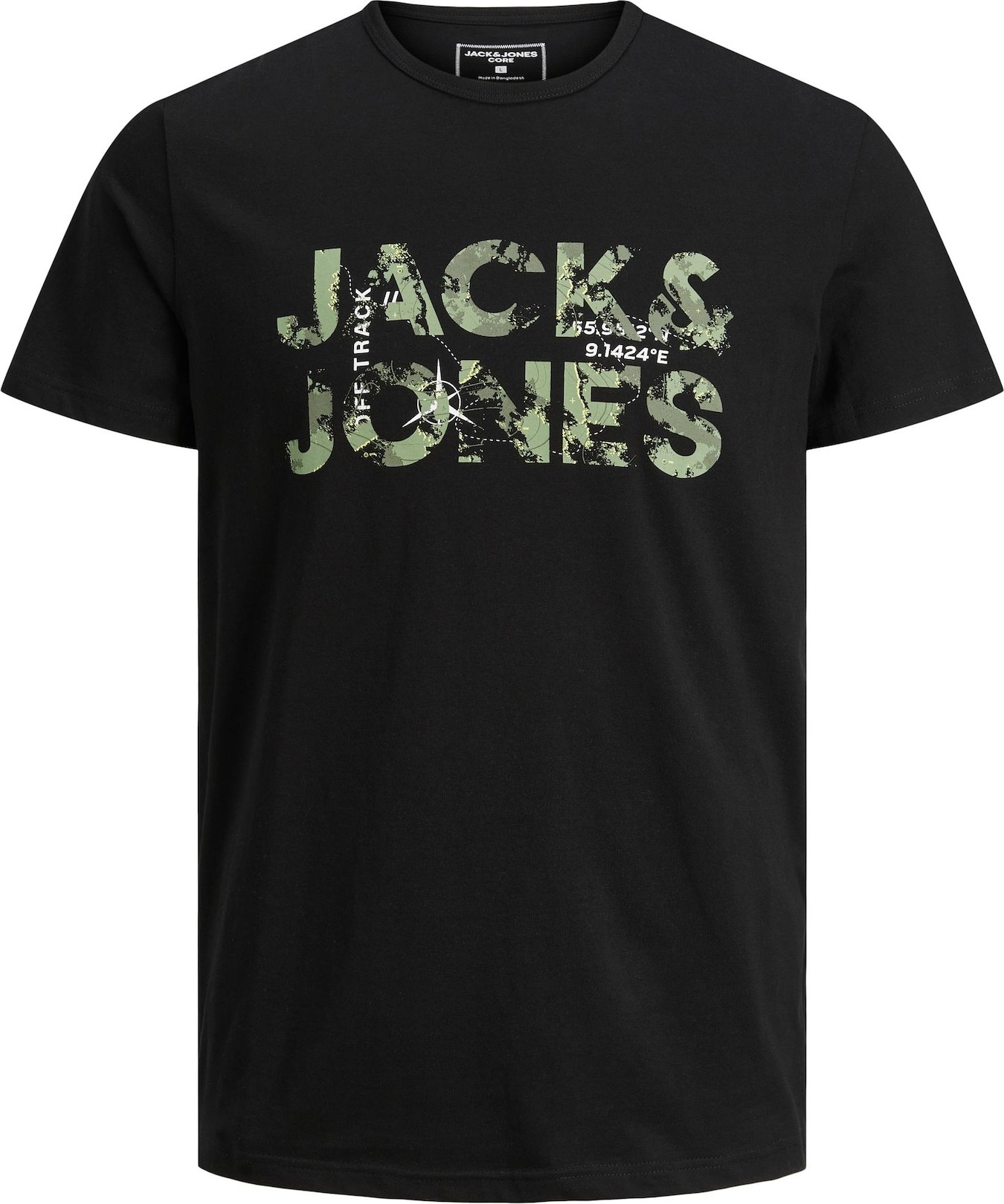 Jack & Jones Junior Tričko zelená / černá / bílá