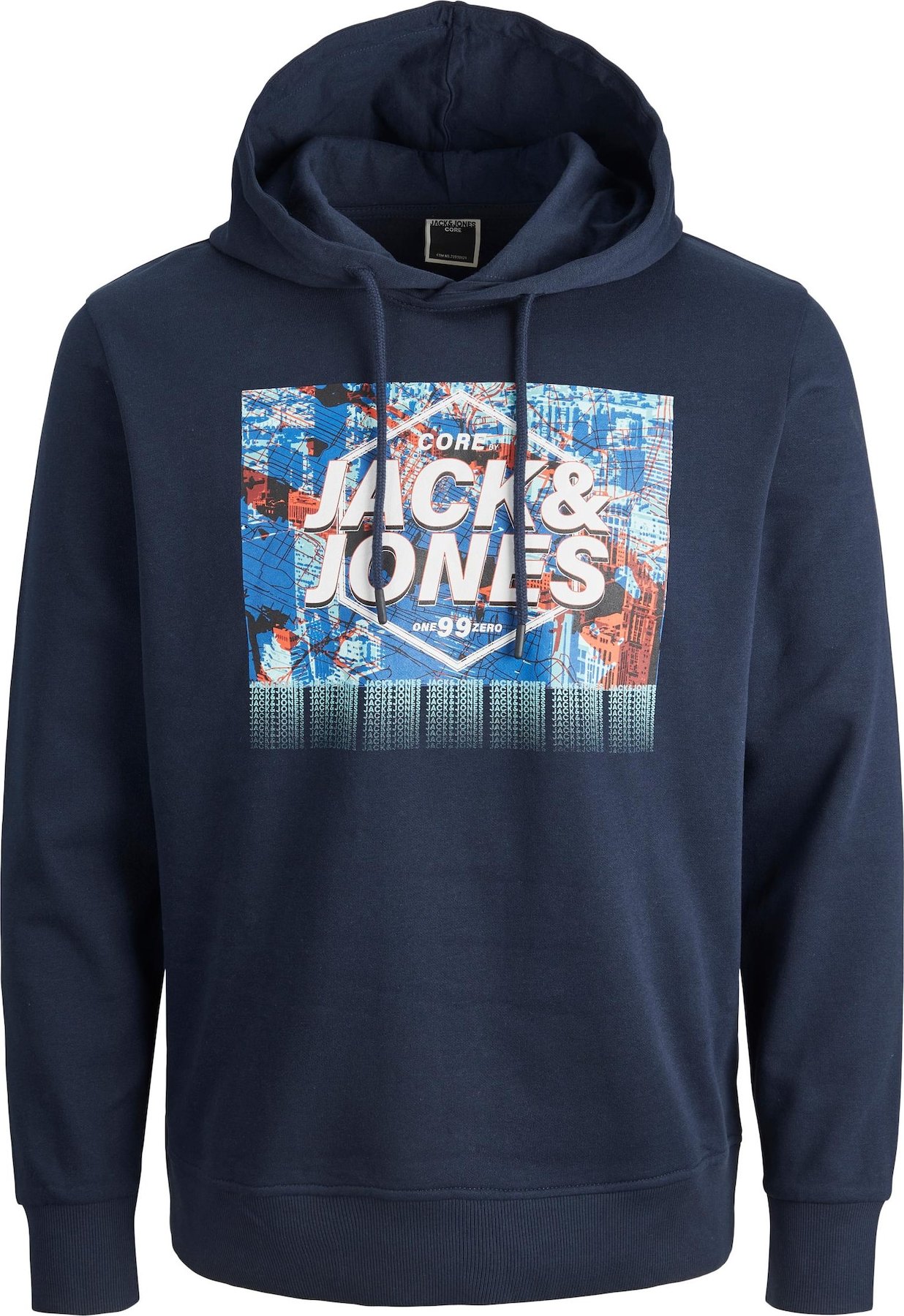 JACK & JONES Mikina 'Caleb' tmavě modrá / mix barev