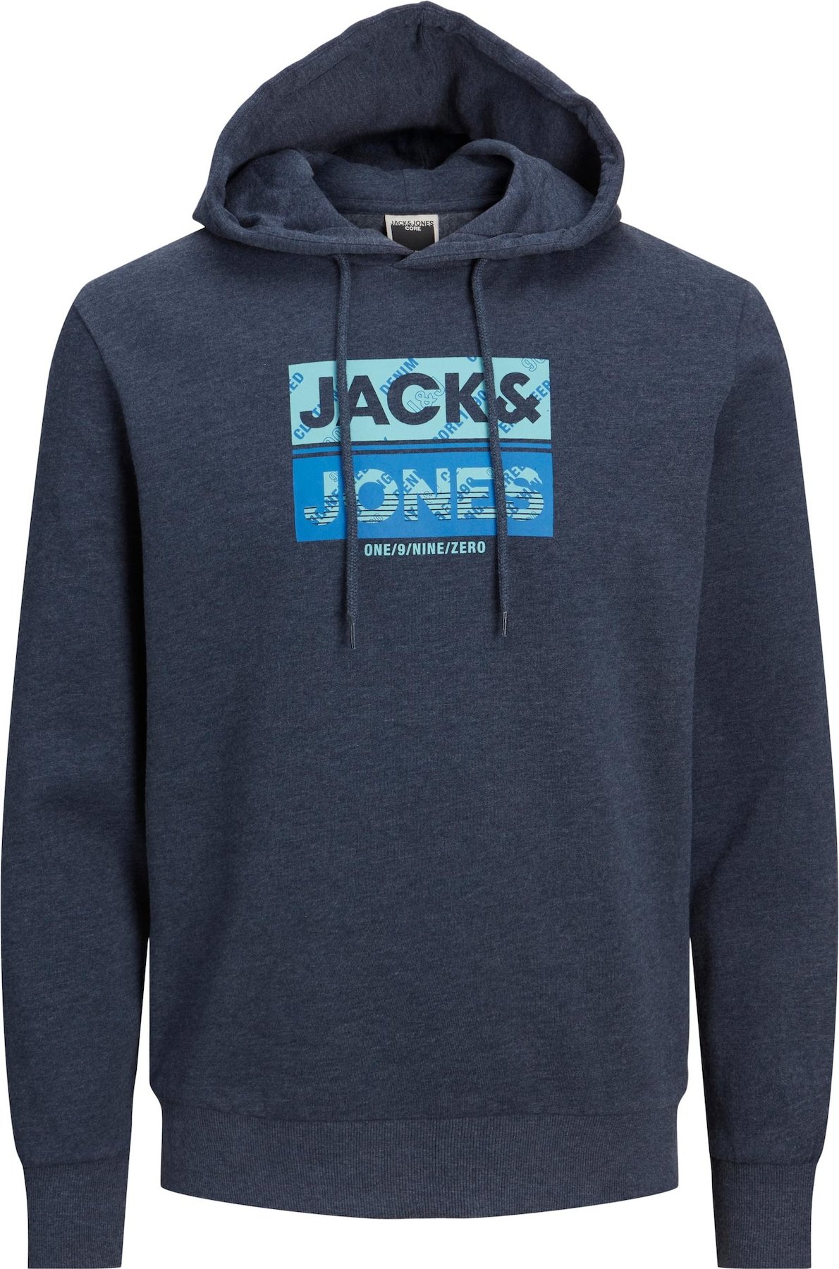 JACK & JONES Mikina 'JOHN' nebeská modř / tmavě modrá / nefritová