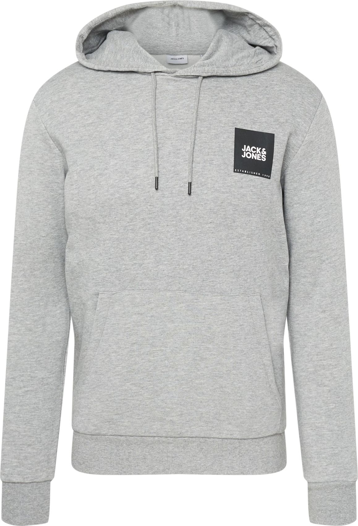 JACK & JONES Mikina 'Lock' šedý melír / černá / bílá