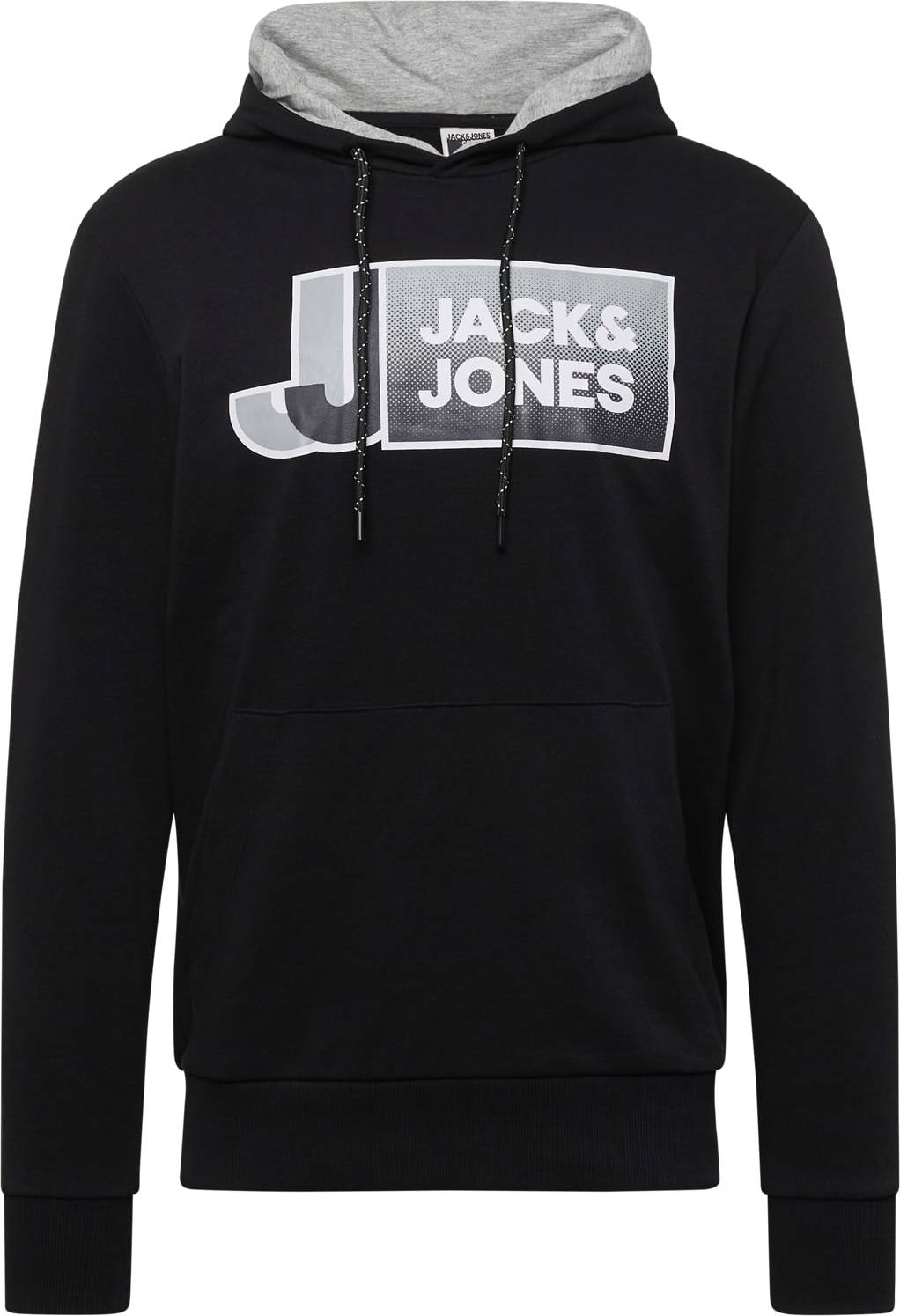 JACK & JONES Mikina 'LOGAN' šedá / antracitová / černá