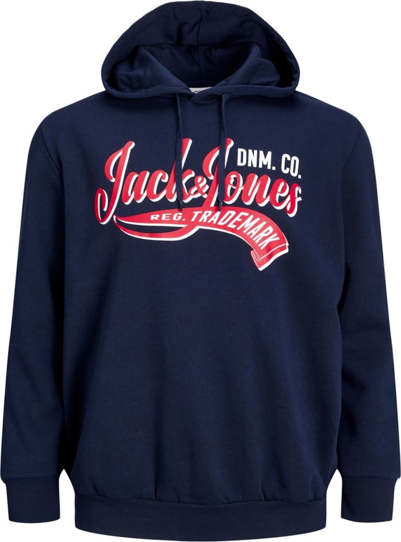 Jack & Jones Plus Mikina modrá / červená / bílá