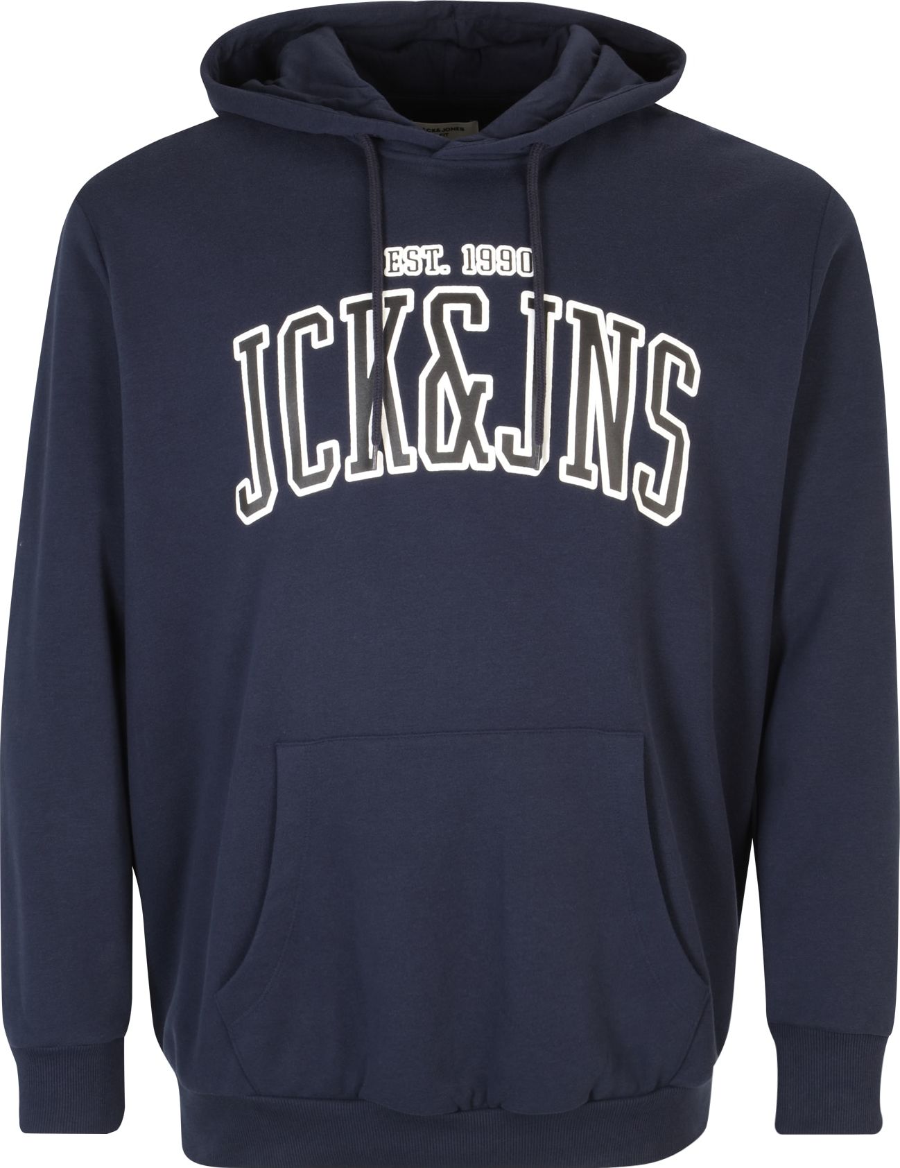 Jack & Jones Plus Mikina námořnická modř / černá / bílá