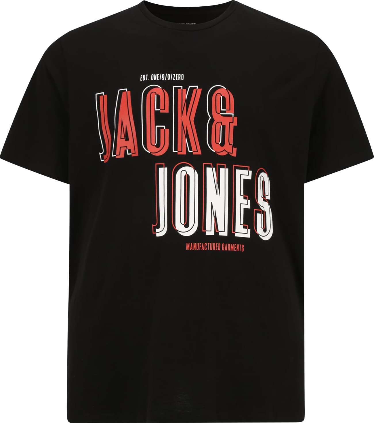 Jack & Jones Plus Tričko červená / černá / bílá