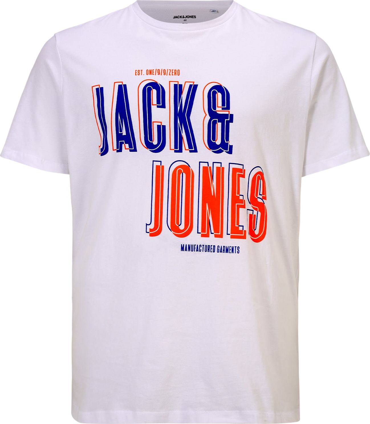 Jack & Jones Plus Tričko 'COAST' námořnická modř / humrová / bílá