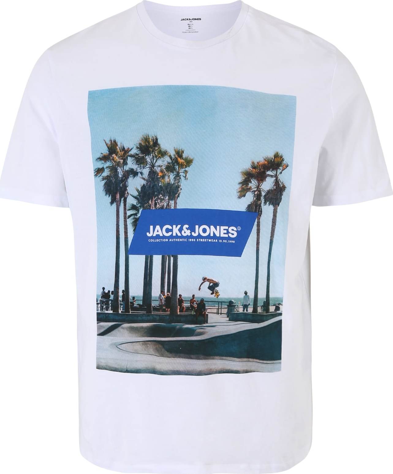 Jack & Jones Plus Tričko 'GEM' královská modrá / světlemodrá / zelená / bílá