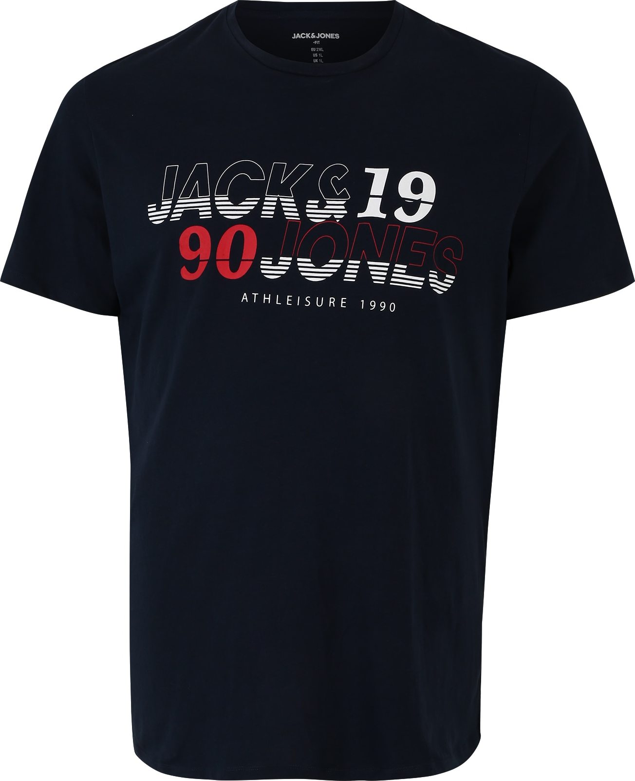 Jack & Jones Plus Tričko námořnická modř / červená / bílá