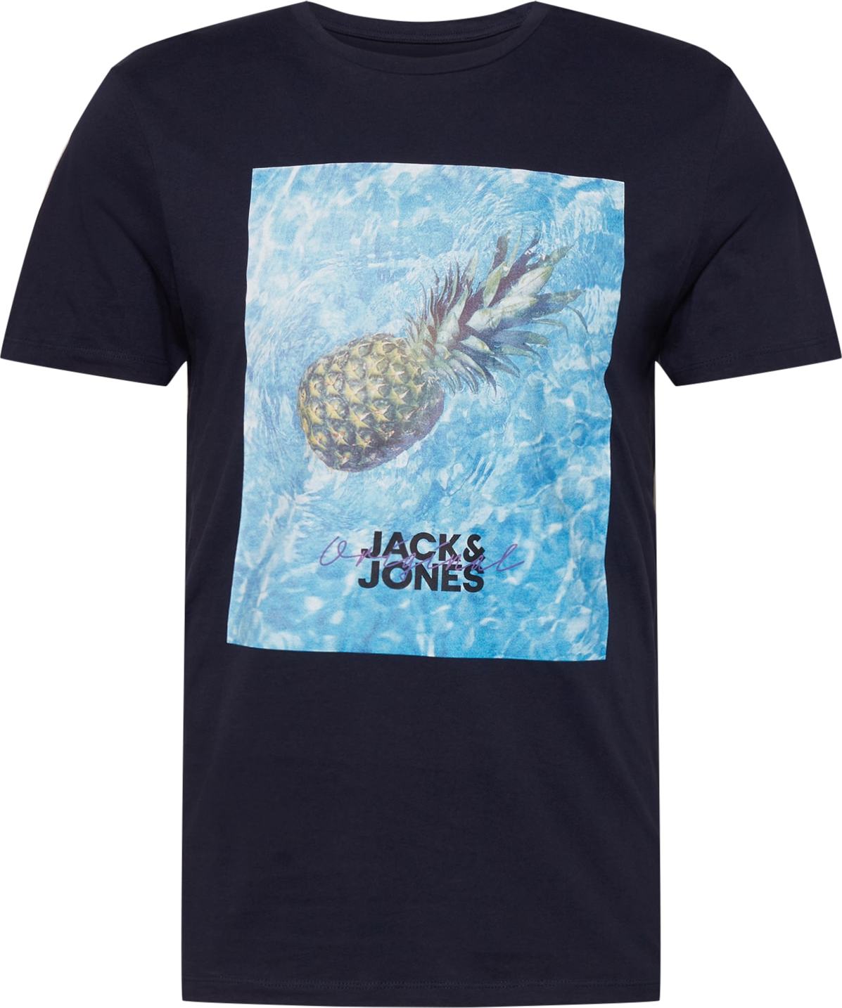 JACK & JONES Tričko 'Billboard' námořnická modř / světlemodrá / kari / zelená / bílá