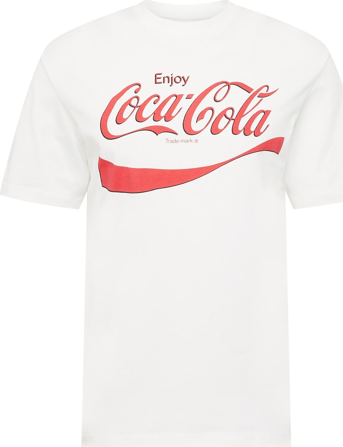 JACK & JONES Tričko 'COCA COLA' červená / černá / offwhite