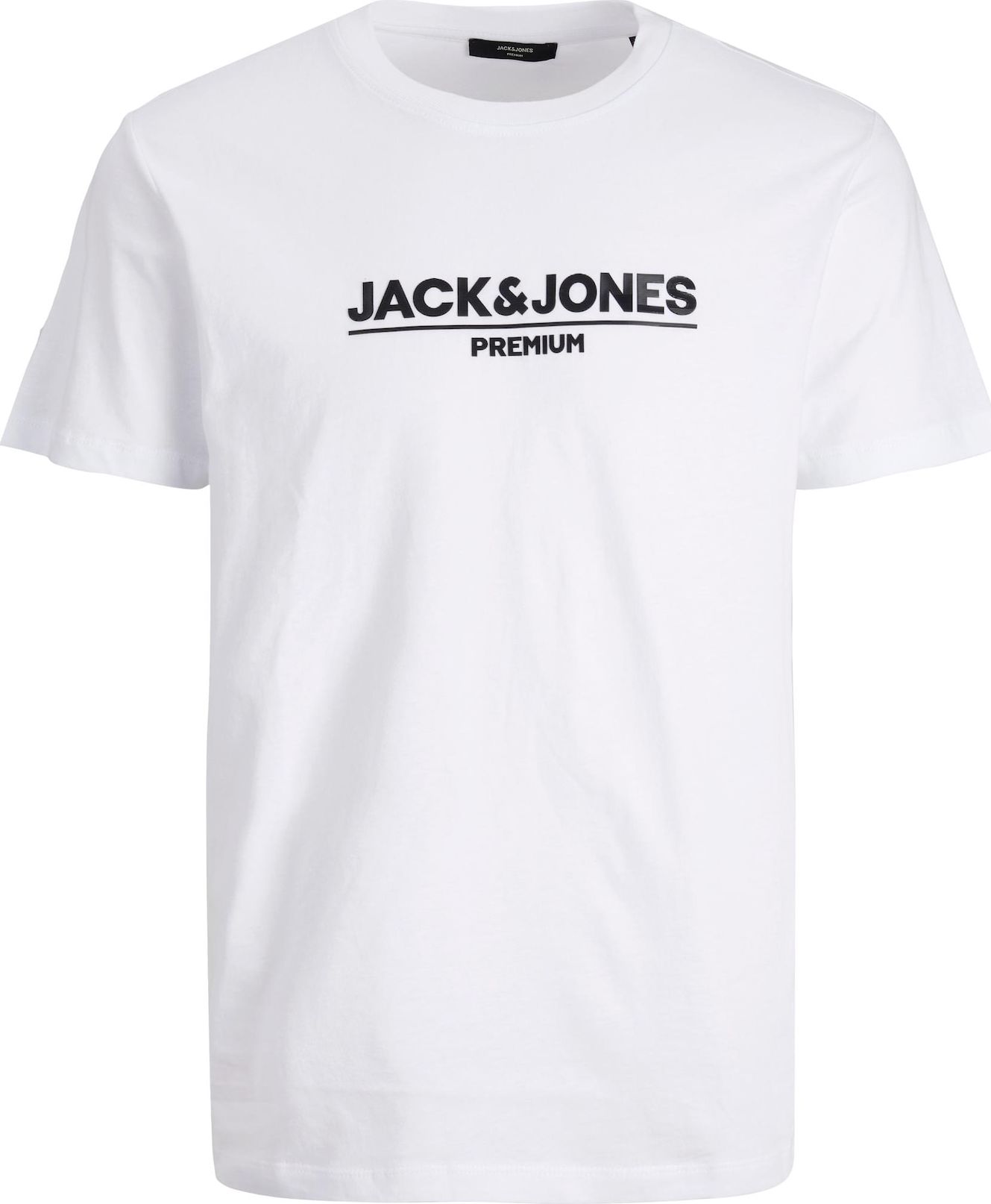 JACK & JONES Tričko 'Jadon' černá / bílá