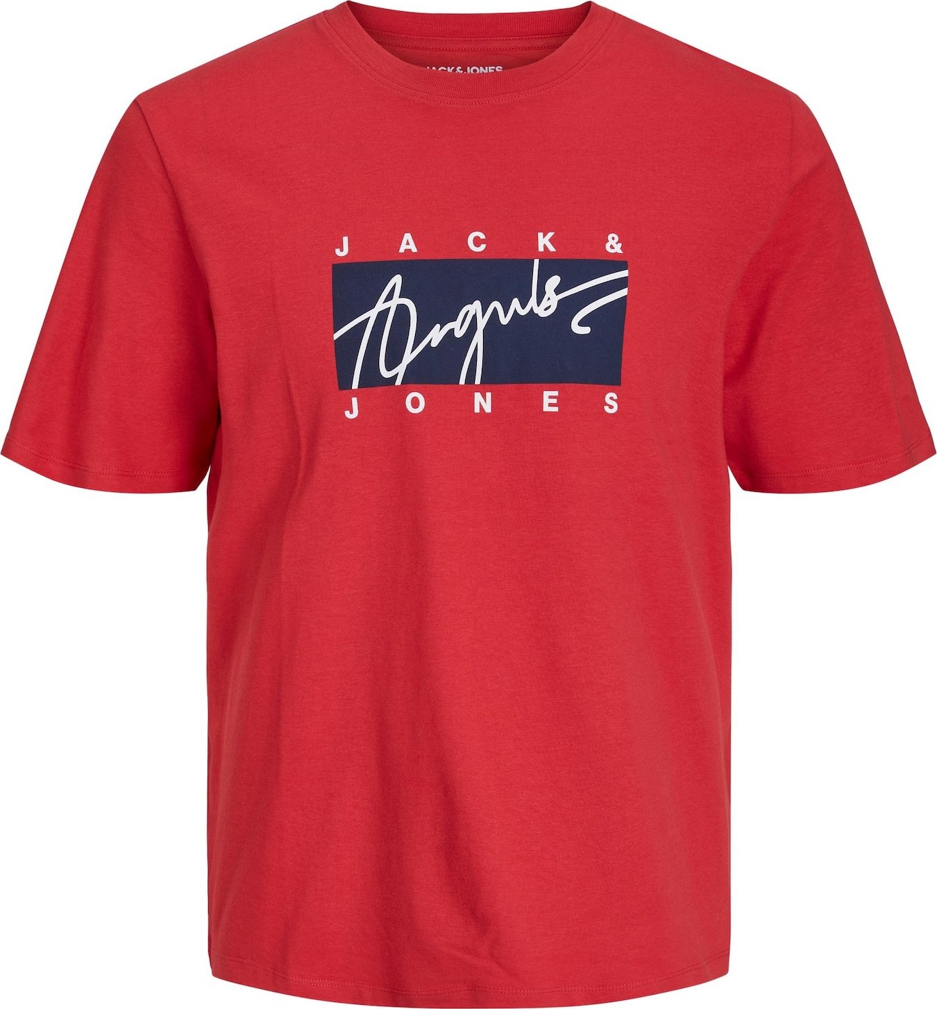 JACK & JONES Tričko 'JOSHUA' námořnická modř / červená / bílá