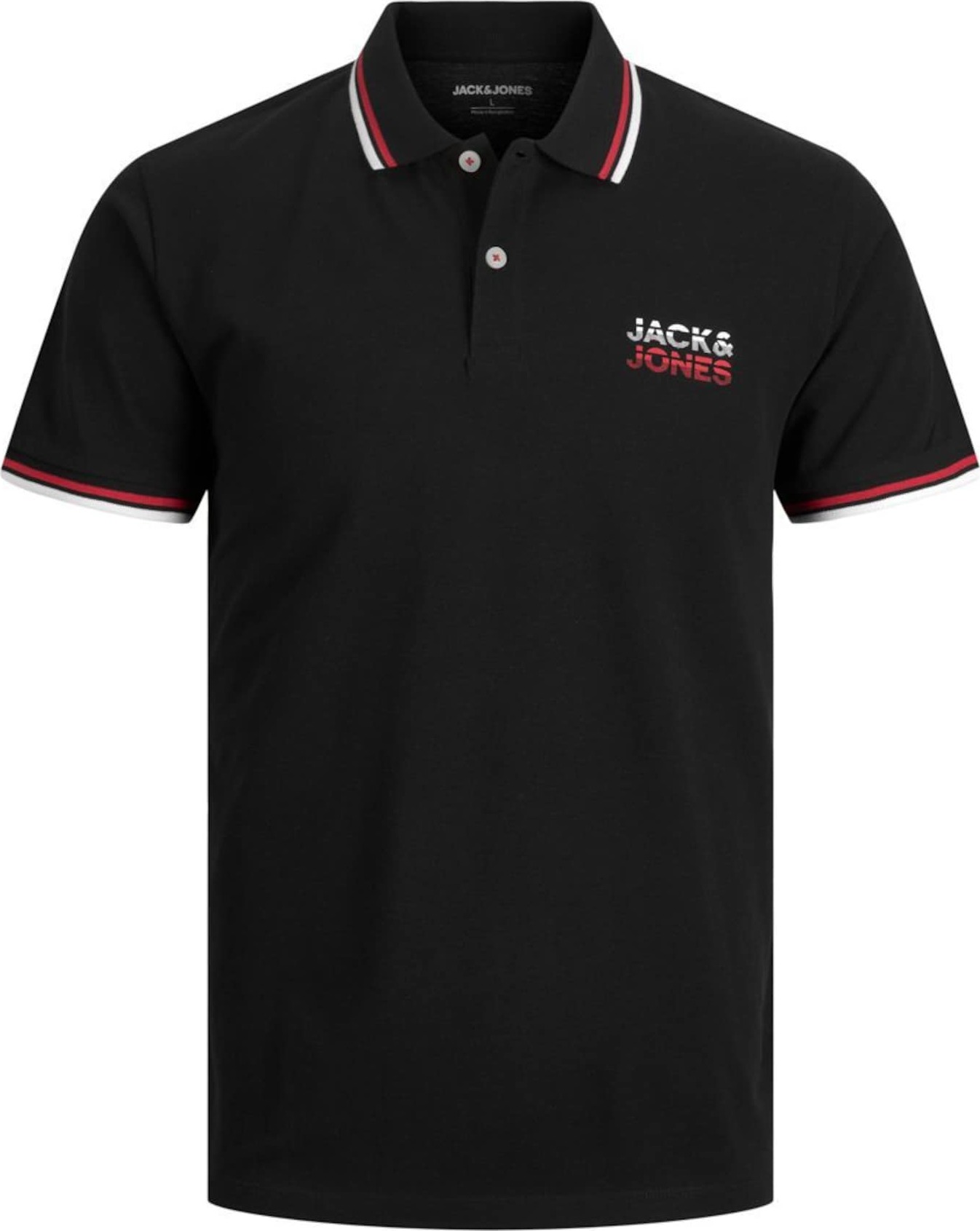 Jack & Jones Plus Tričko krvavě červená / černá / bílá