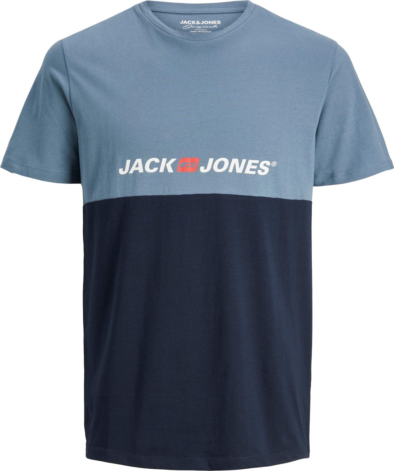 JACK & JONES Tričko námořnická modř / kouřově modrá / bílá