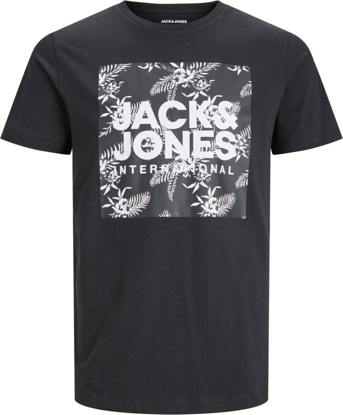 JACK & JONES Tričko šedá / černá / bílá