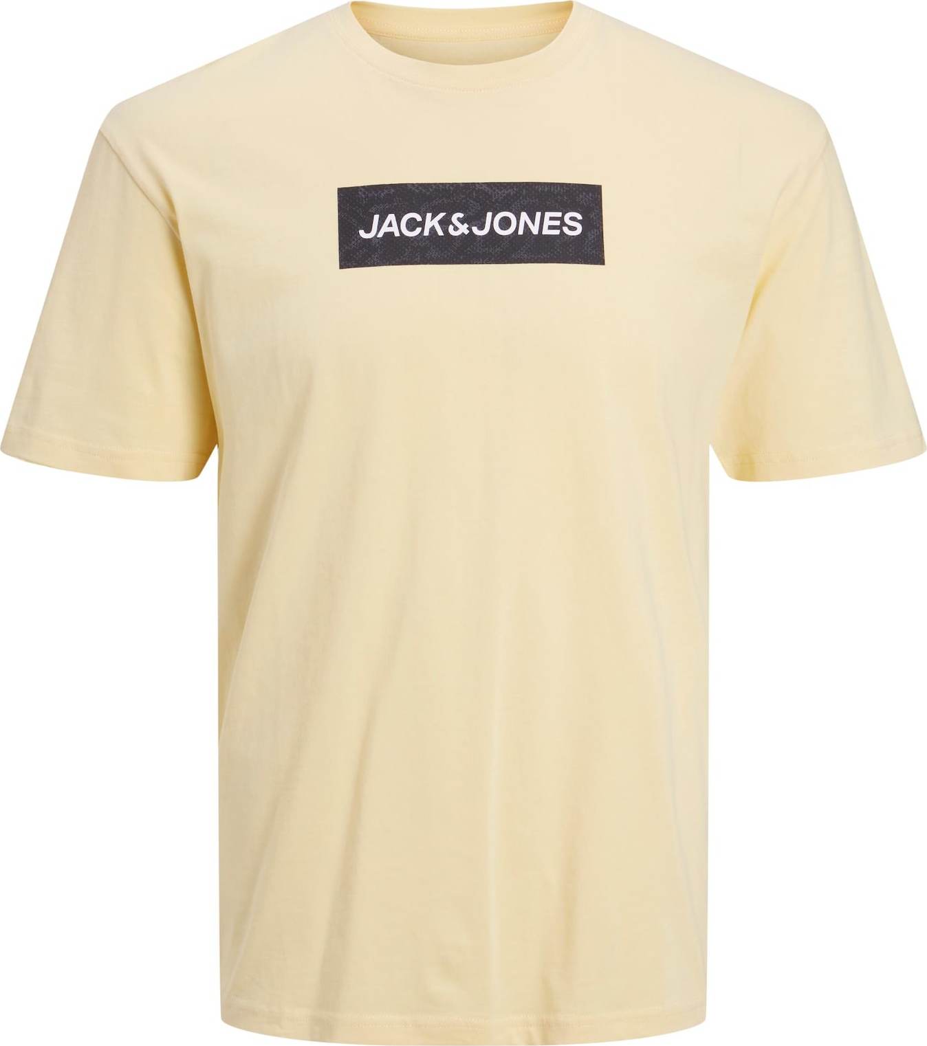 JACK & JONES Tričko světle žlutá / černá / bílá