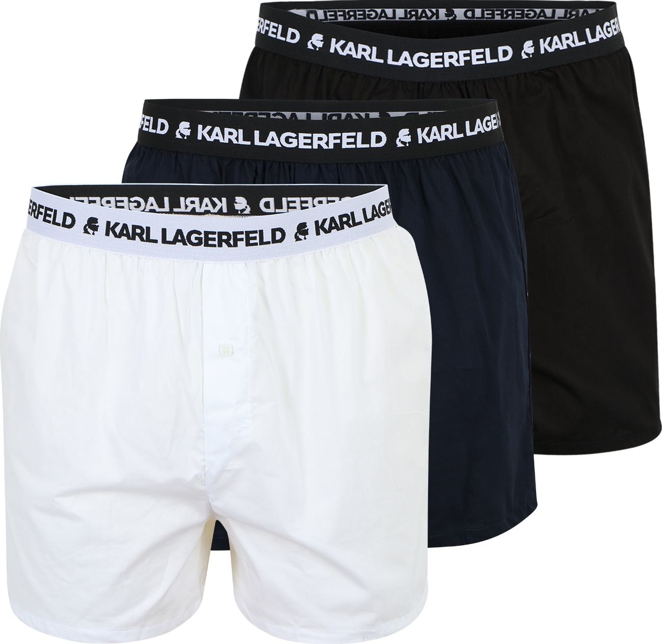 Karl Lagerfeld Boxerky noční modrá / černá / bílá