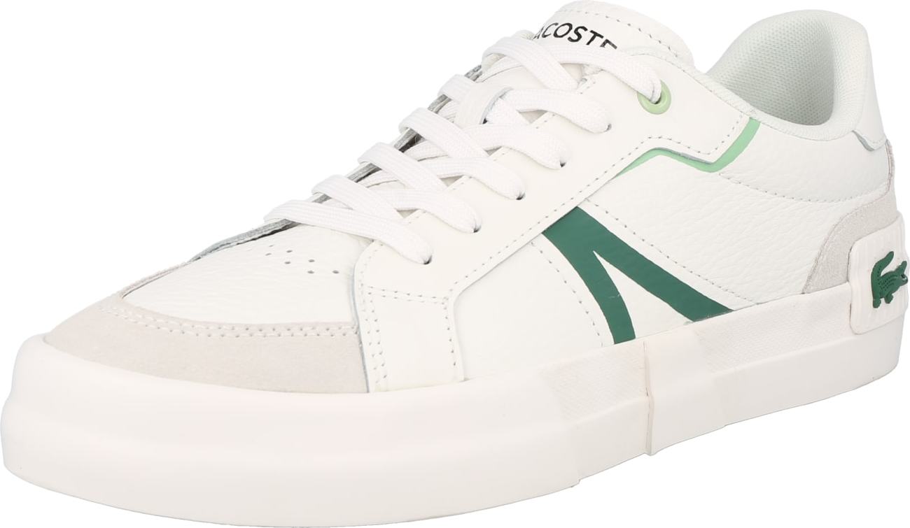 LACOSTE Tenisky trávově zelená / bílá / offwhite